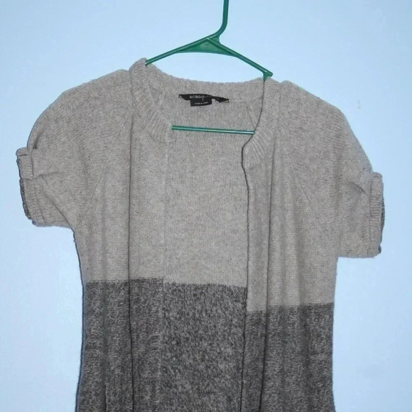 Three Toned Long Sweater by BCBG Maxazaria 100% Wool - Picture 3 of 11